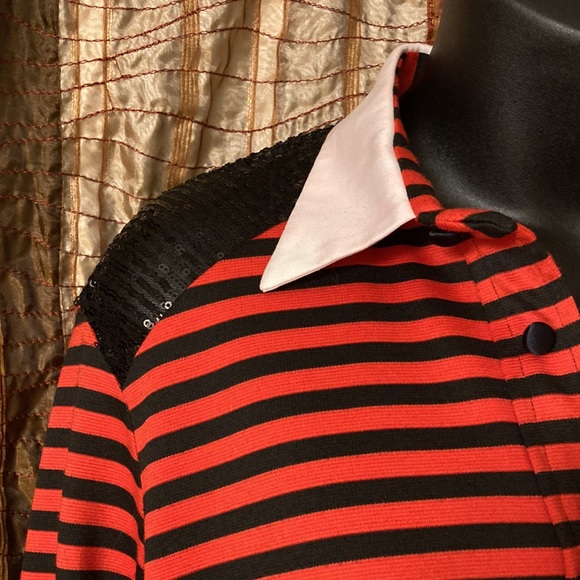 Harvey Faircloth striped sequin button up - Picture 2 of 5